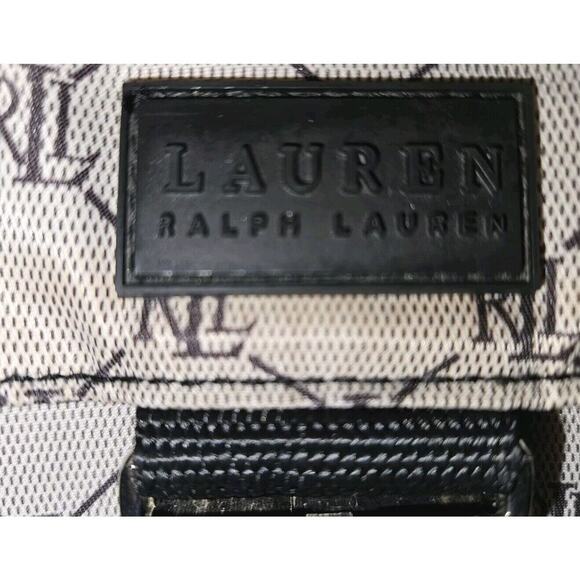 RALPH LAUREN Signature RL Logo Travel Duffle Weekend Carry On Bag Gray 16x14x5 - Picture 14 of 16